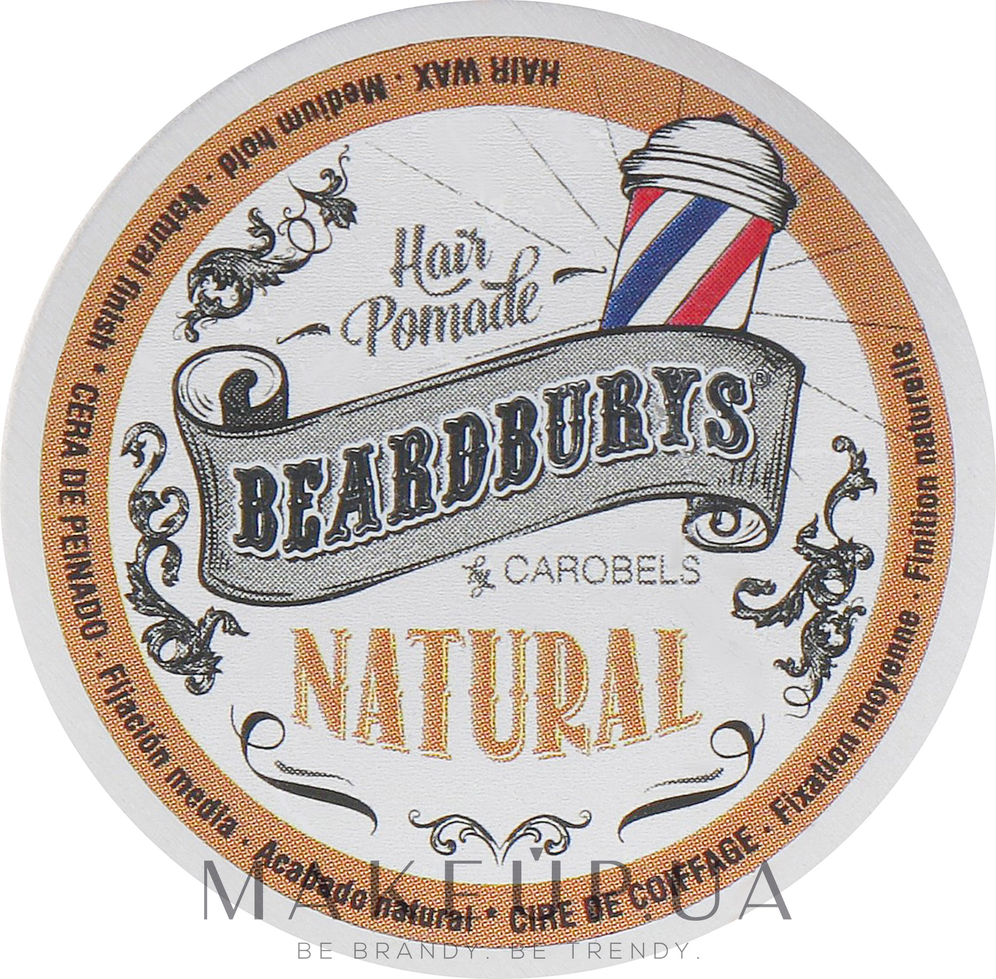 Помада для волос для волос кремообразная классическая - Beardburys Natural Wax — фото 100ml