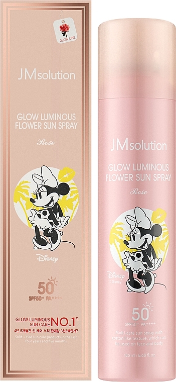 Солнцезащитный спрей с розой - JMsolution Glow Luminous Flower Sun Spray Disney Mini SPF50+ PA++++ — фото N2
