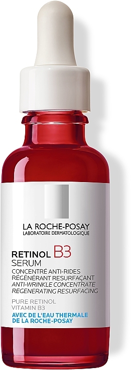 Інтенсивна антивікова корегуюча сироватка проти глибоких  зморшок, нерівного тону та текстури шкіри обличчя - La Roche-Posay Retinol B3 Pure Retinol Serum * — фото N1