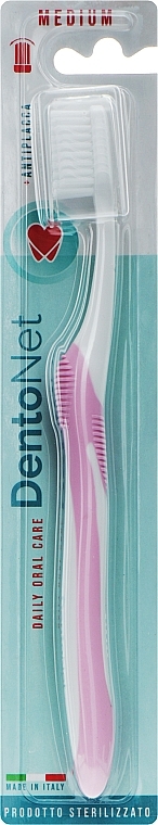 Зубная щетка, средней жесткости, розовая - Dentonet Pharma