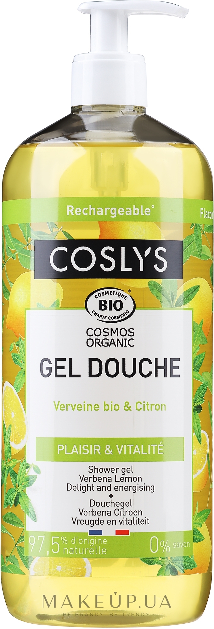 Нежный гель для душа "Лимон и вербена" - Coslys Verbena And Lemon Shower Gel — фото 1000ml