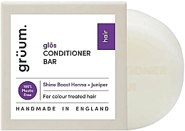 Твердый кондиционер для окрашенных волос - Gruum Conditioner Bar Shine Boost Henna + Juniper — фото N1