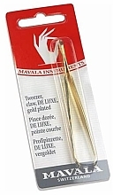 Пінцет із золотим покриттям - Mavala Manicure Gold Plated Deluxe Claw Tweezer — фото N1