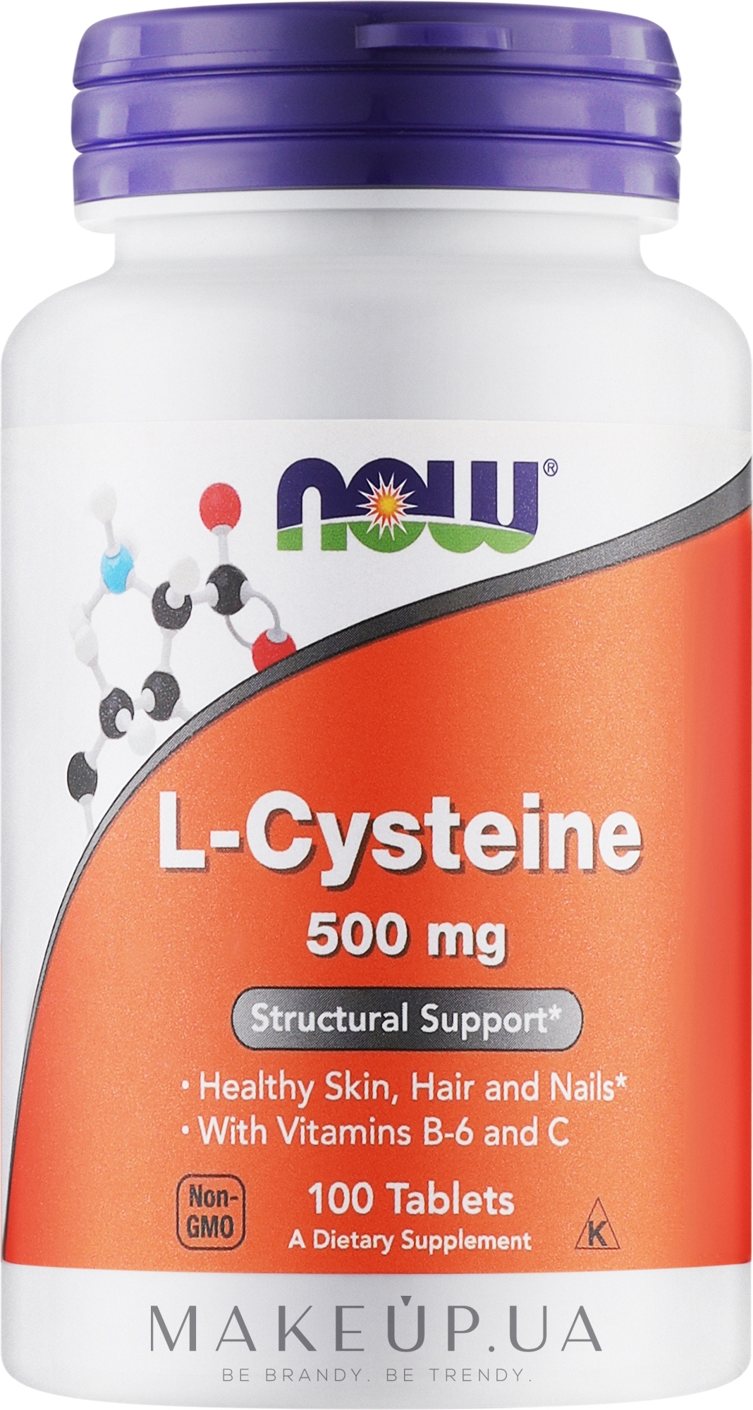 Пищевая добавка "L-Цистеин", 500 мг - Now Foods L-Cysteine Tablets — фото 100шт