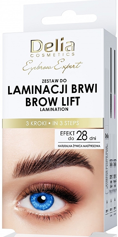 Набір для перманентного ламінування брів - Delia Eyebrow Expert laminacji Brow (eyebr/glue/5g+cr/4ml+fixative/4ml) — фото N1