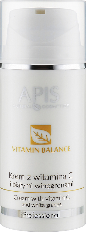 Крем для лица с витамином С и белым виноградом - APIS Professional Vitamin Balance Cream With Vitamin C and White Grapes — фото N1