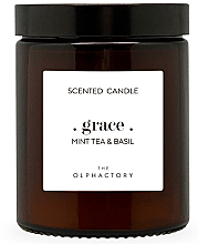 Ароматическая свеча в банке - Ambientair The Olphactory Mint Tea & Basil Scented Candle — фото N1
