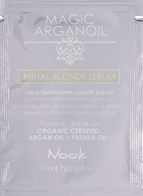 Сыворотка для сияния светлых волос - Nook Magic Arganoil Ritual Blonde Serum (пробник)