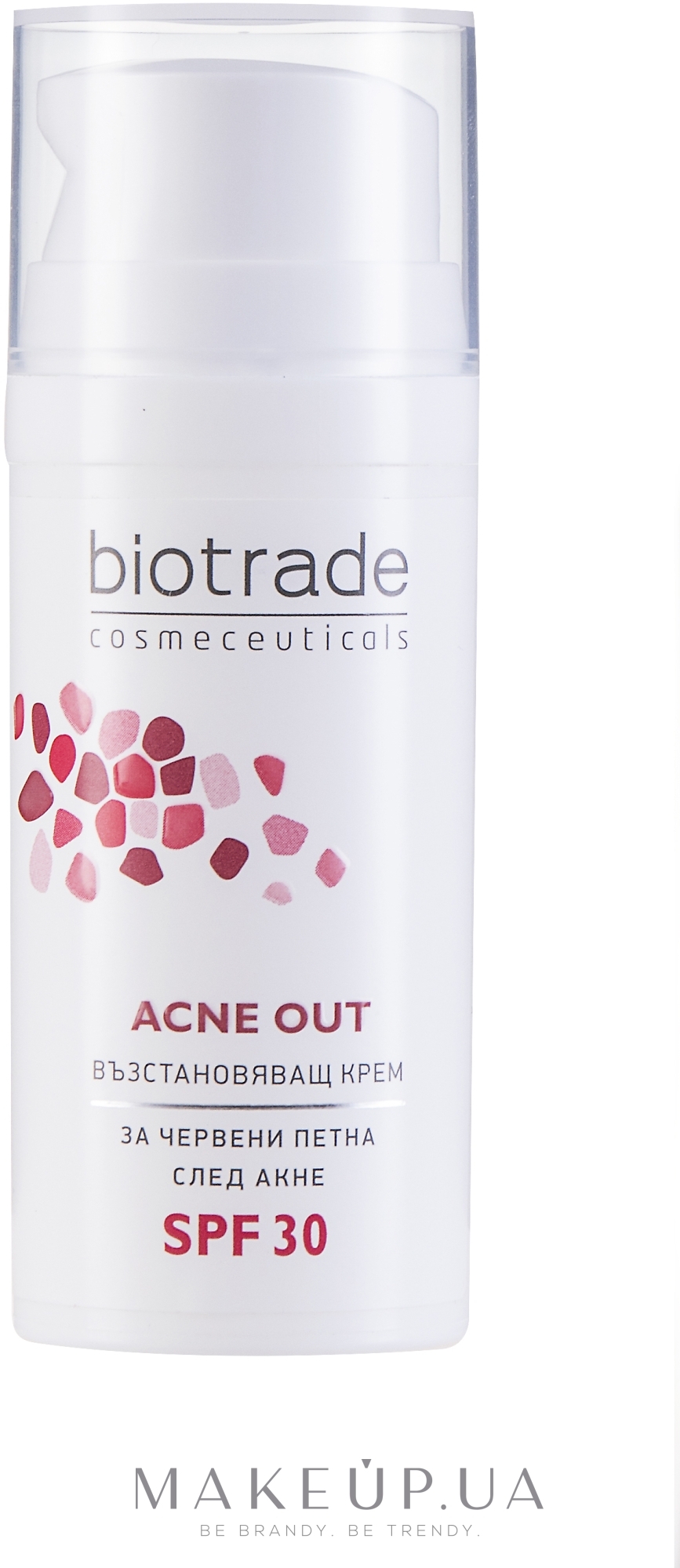Відновлювальний крем з SPF 30 для шкіри з постакне - Biotrade ACNE OUT SPF 30 — фото 30g