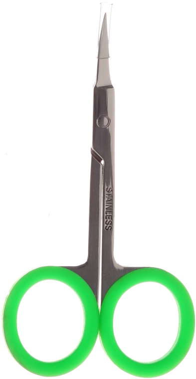 Ножницы маникюрные для кутикулы "Neon Play", 2224, зеленые - Donegal — фото N1