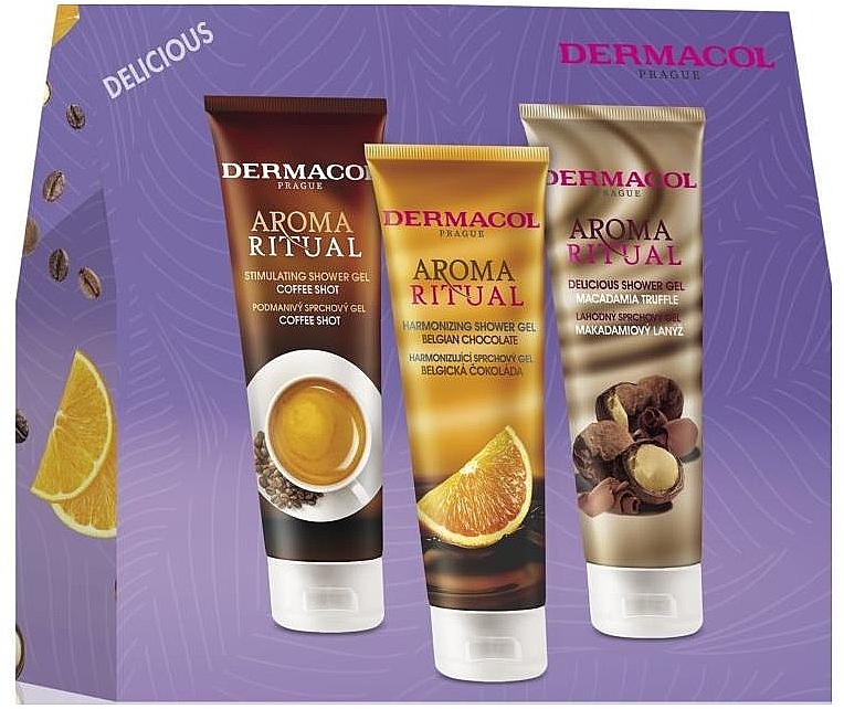 Набор - Dermacol Aroma Ritual Delicious Gift Set (sh/gel/3x250ml) — фото N1