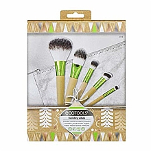 Набор, 6 продуктов - EcoTools Holiday Vibes Brush Set (brush/5pcs + pouch) — фото N2