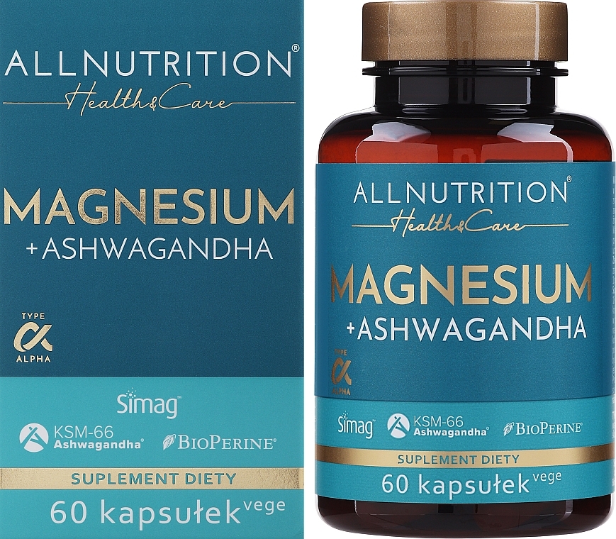 Харчова добавка - Allnutrition Magnesium + Ashwagandha — фото N2