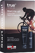 Набор - True Men Skin Care Advanced Age & Pollution Defence Start Me UP! (f/cr/50ml + f/gel/200ml + bag/1pc) — фото N1
