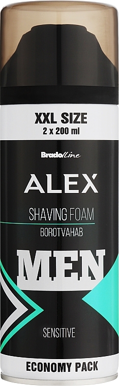 Пена для бритья - Bradoline Alex Sensitive Shaving Foam — фото N1