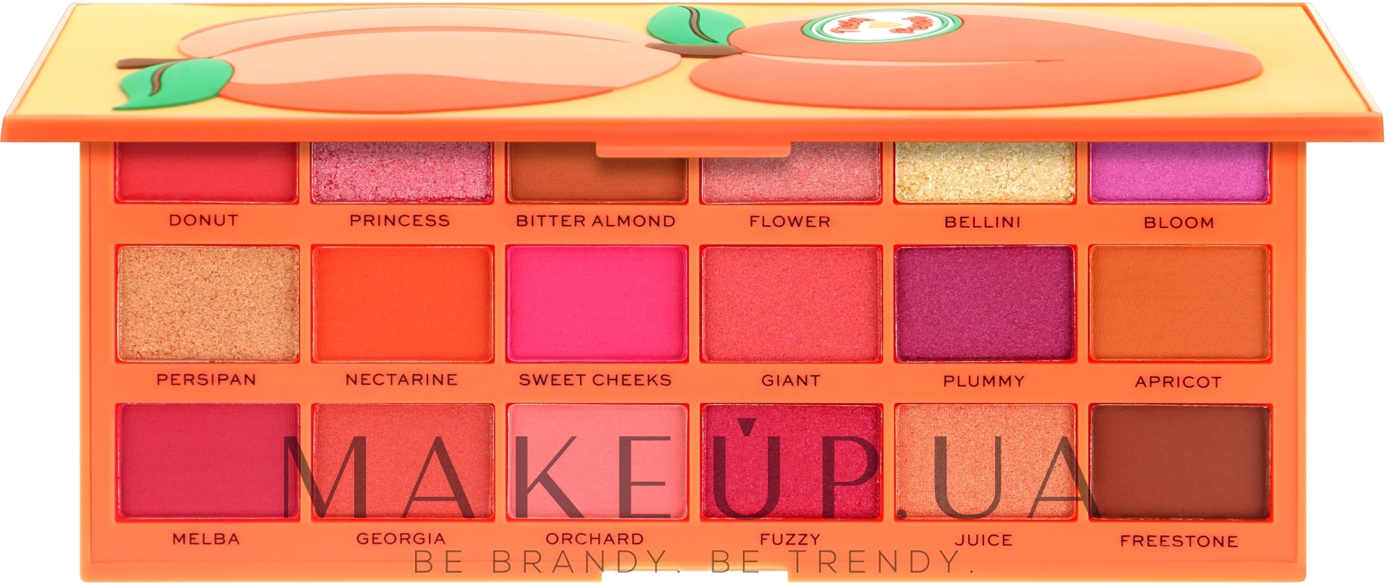 Палетка теней для век - I Heart Revolution Tasty Peach Eyeshadow Palette — фото 22g