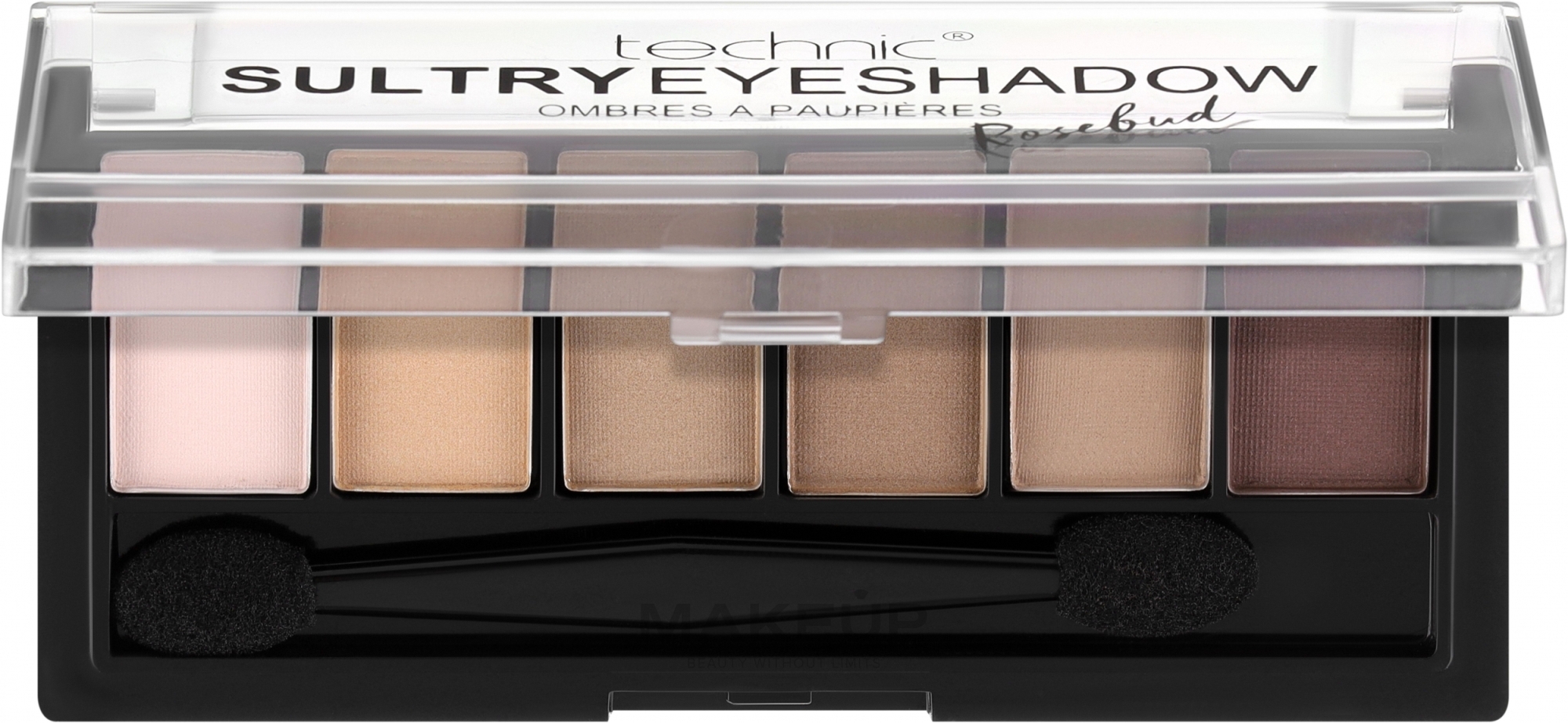 Палетка тіней для повік - Technic Cosmetics Sultry 6 Shades Eyeshadow Palette — фото Rosebud