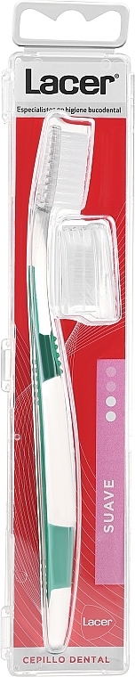 Зубная щетка мягкая, зеленая - Lacer Technic Toothbrush — фото N1