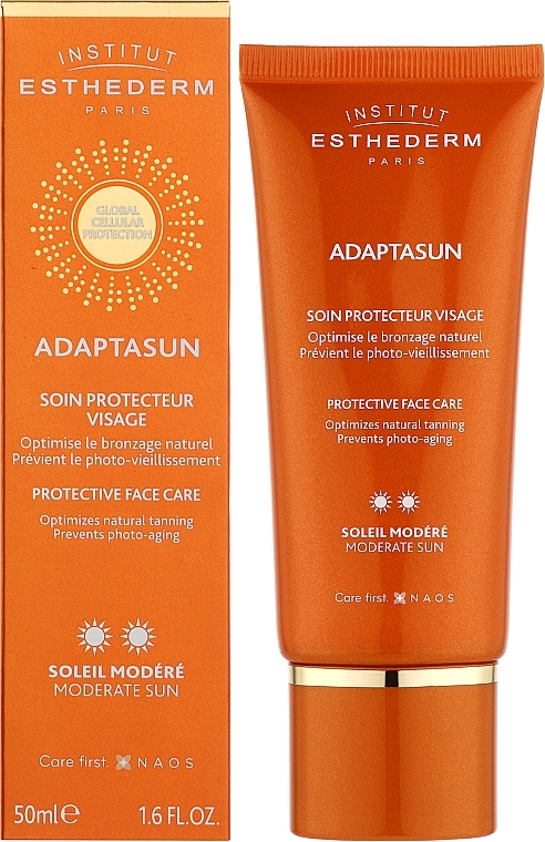 Защитный крем для лица от умеренного солнечного излучения - Institut Esthederm Adaptasun Face Cream Moderate Sun — фото N2
