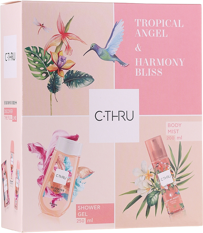 C-Thru Tropical Angel & Harmony Bliss - Набір (mist/200ml + sh/gel/250ml) — фото N1