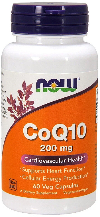 Коензим Q10, 200 мг, 60 капсул - Now Foods CoQ10 — фото N1