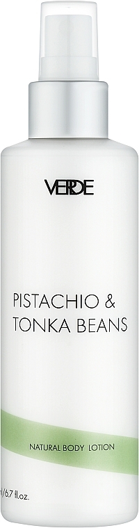 Парфюмированный лосьон спрей для тела - Verde Pistachio & Tonka Beans Natural Body Lotion