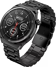 Чоловічий смарт-годинник - Garett Smartwatch V12 Black Steel — фото N1