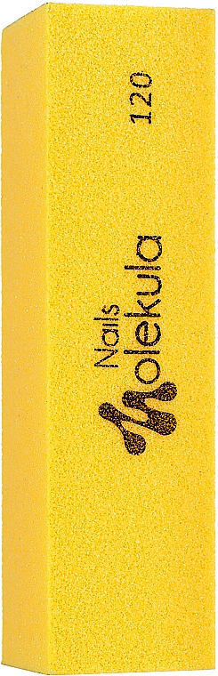 Баф 4-сторонній, 120/120, M-29, жовтий - Nails Molekula — фото N1