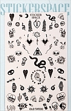 Духи, Парфюмерия, косметика Дизайнерские наклейки для ногтей "Old Tattoo (mini)" - StickersSpace