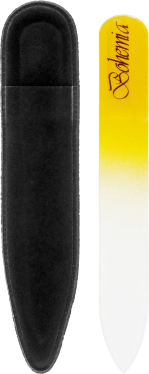 Пилочка хрустальная в чехле из кожи 99-902, 90 мм, желтая - SPL — фото N2
