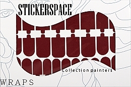 Дизайнерські наклейки для нігтів "Carmine mani" - StickersSpace  — фото N1