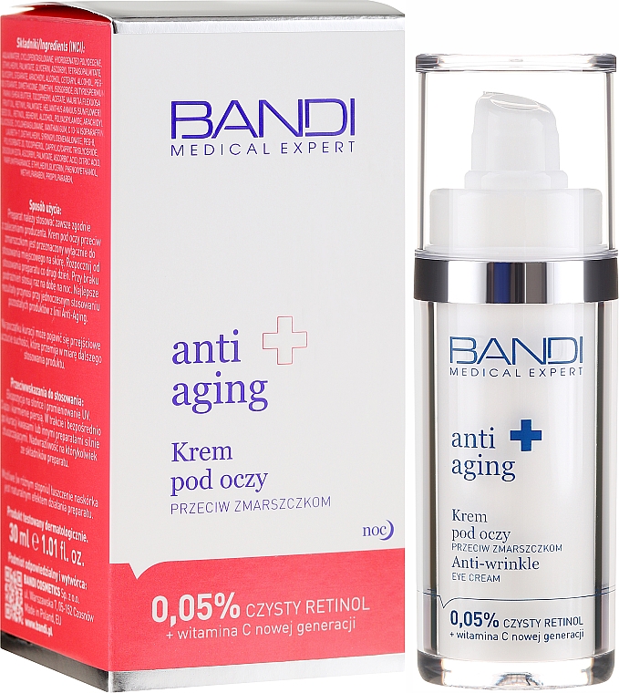 Крем для контура глаз от морщин с ретинолом - Bandi Medical Expert Anti Aging Anti-Wrinkle Eye Cream — фото N1