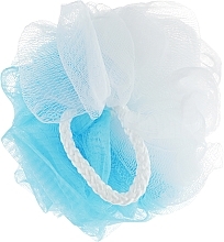 Парфумерія, косметика Мочалка для душу, BSS-11, біло-блакитна - Beauty LUXURY Bath Shower Sponge