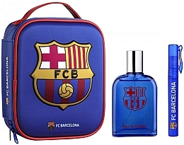 Парфумерія, косметика Air-Val International FC Barcelona - Набір (edt/100ml + edt/10ml + toiletry bag)