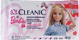 Парфумерія, косметика Дитячі вологі серветки, 15 шт. - Cleanic Junior Wipes Barbie