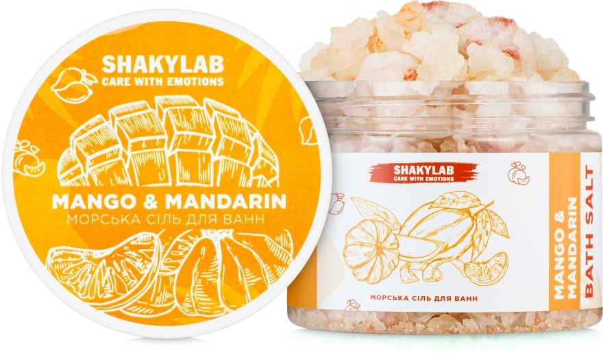 Соль морская для ванн "Mango & Mandarin" - SHAKYLAB Natural Bath Salt — фото N3