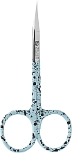 Парфумерія, косметика Ножиці для кутикули кольорові, 01-131С, блакитна з чорним - Zauber