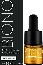Антиоксидантна сироватка для обличчя - Biono Soy Isoflavones & Grape Polyphenols Face Serum — фото N2