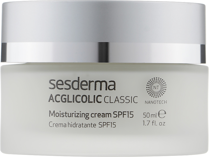 Зволожуючий крем - SesDerma Acglicolic Classic Moisturizing Cream SPF 15