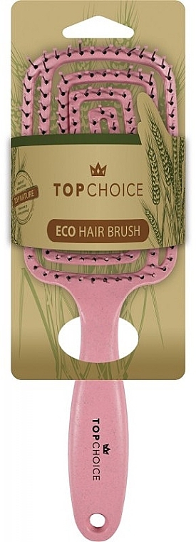 Расческа для волос, 64784, розовая - Top Choice Eco Hair Brush — фото N2