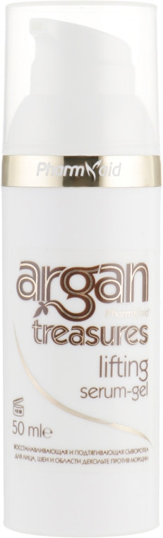 Арганієва сироватка для шкіри обличчя, шиї та області декольте - Pharmaid Argan Treasures Antiaging Repairing Face-Neck-Decollete Lifting Serum Gel — фото N2
