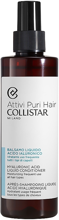 Увлажняющий кондиционер с гиалуроновой кислотой - Collistar Attivi Puri Hair Hyaluronic Acid Liquid Conditioner — фото N1