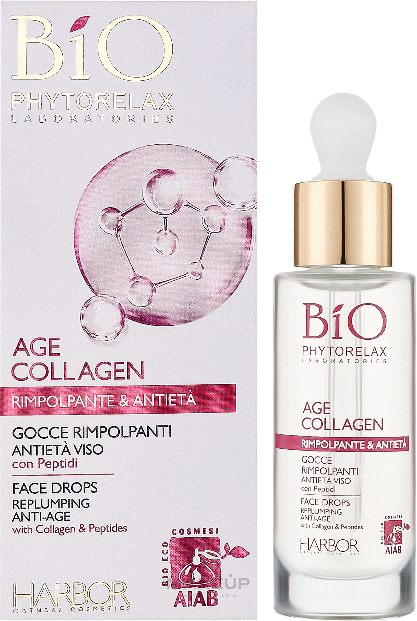 Сироватка-краплі антивікова для обличчя - Phytorelax Laboratories Bio Age Collagen Plumping Face Drops — фото 30ml