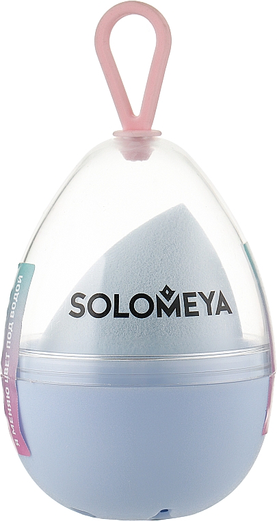 Косметический спонж для макияжа, меняющий цвет - Solomeya Color Changing blending Sponge Blue-Pink — фото N2