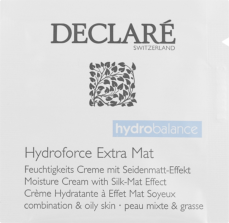 Екстраматувальний зволожувальний крем для обличчя з каоліном - Declare Hydroforce Extra Mat (пробник)