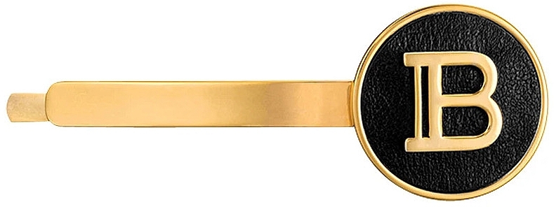 Заколка для волос - Balmain Paris Hair Couture Gold Plated Hair Slide Logo  — фото N1