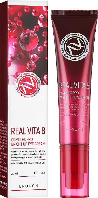 Крем з вітамінами для шкіри навколо очей - Enough Real Vita 8 Complex Pro Bright Up Eye Cream — фото N2