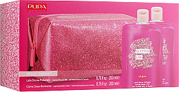 Духи, Парфюмерия, косметика УЦЕНКА Набор - Pupa Glitter Lab Frizzy Smile Therapy (bag + milk/200 ml + cream/200ml) *