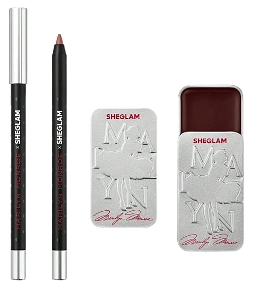 Набор для губ - Sheglam X Marilyn Monroe Vintage Lip Duo So Are Regrets (lip/balm/8g + lip/liner/1,1g) — фото N1