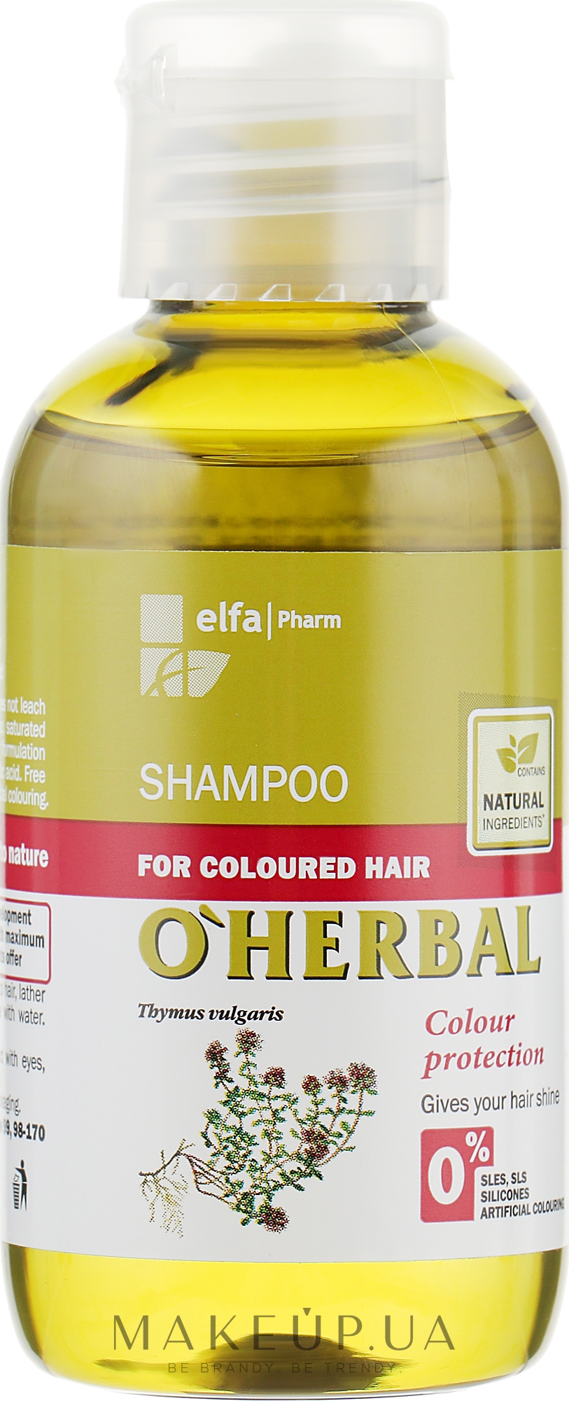 Шампунь для окрашенных волос "Сохранения цвета" - O'Herbal — фото 75ml